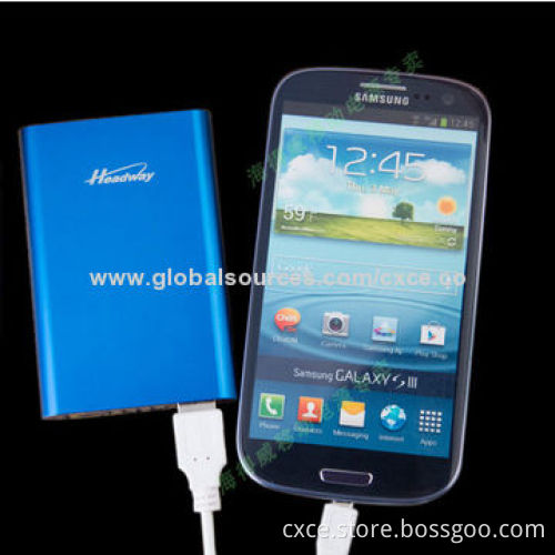 Portable Power Bank, 4,400mAh Li-polymer, Small Size, Metal Cover, PB26